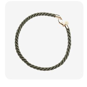 Jane Win Brand New Twisted Rope Necklace in Olive Green - Sold out!!!